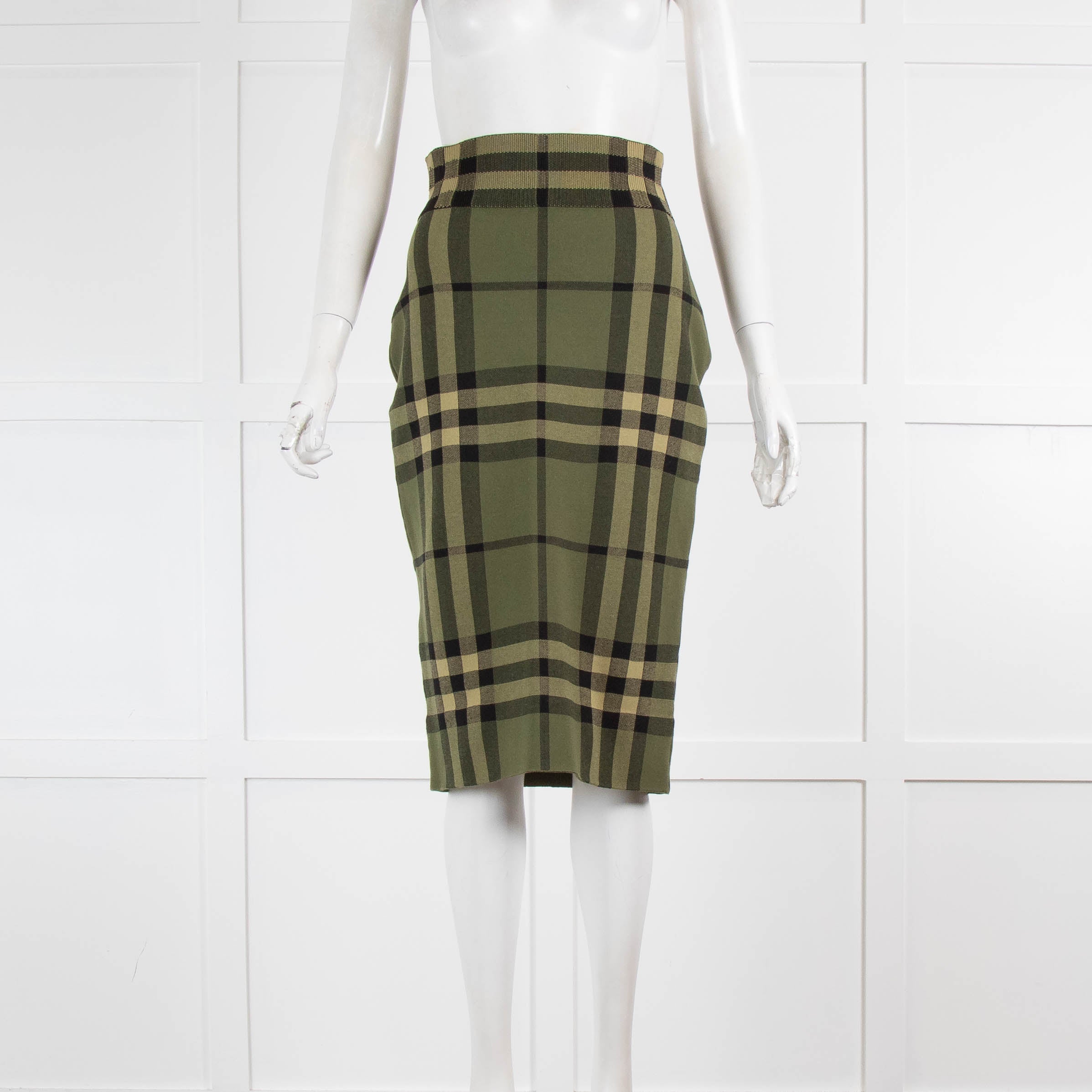 Burberry green skirt hotsell