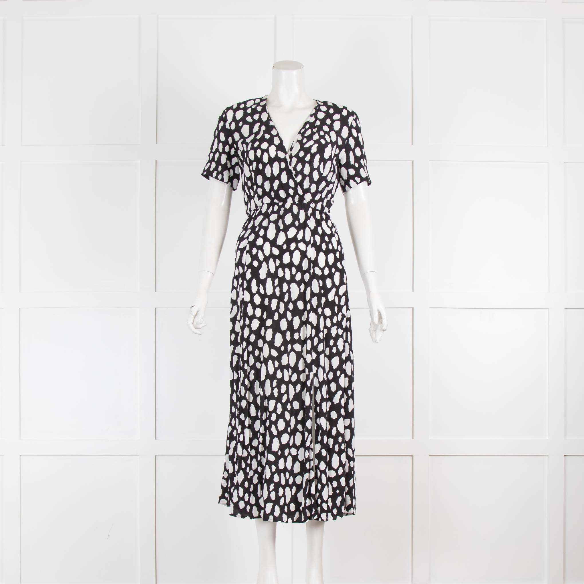 Maje Black And White Print Cross Front Dress Phoenix Style