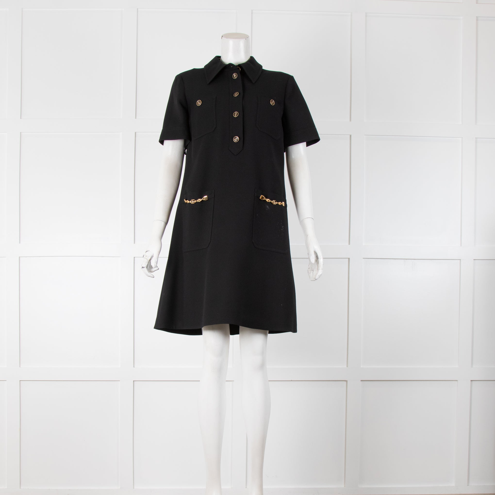 Gucci black hot sale and gold dress