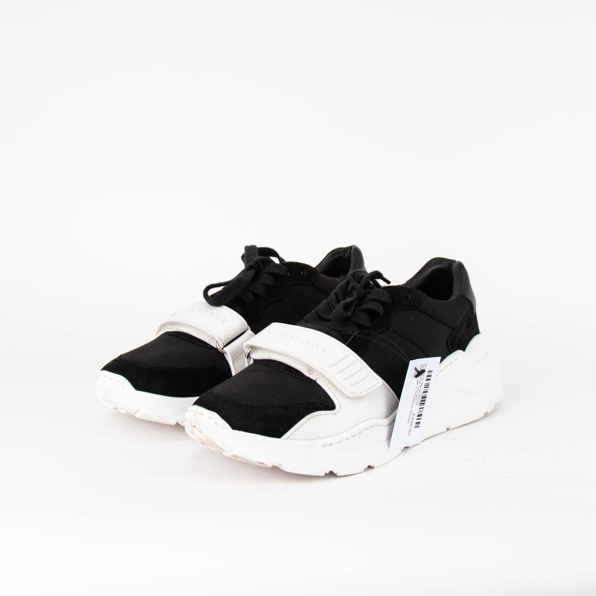 Burberry Black White Neoprene Trainers