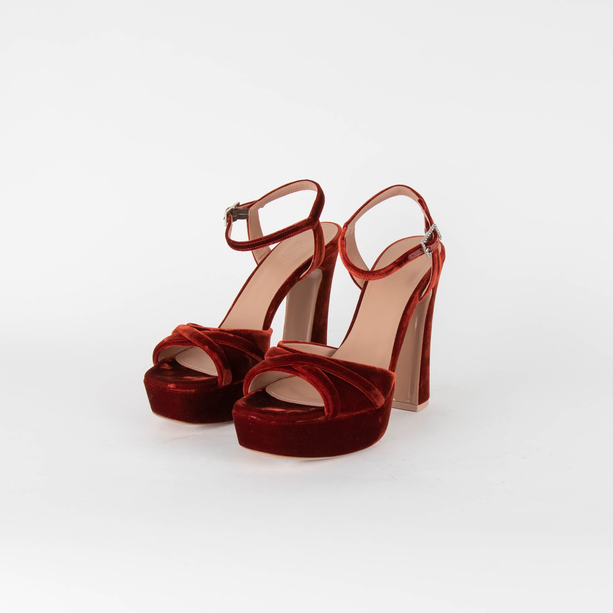 Burnt orange platform heels hotsell