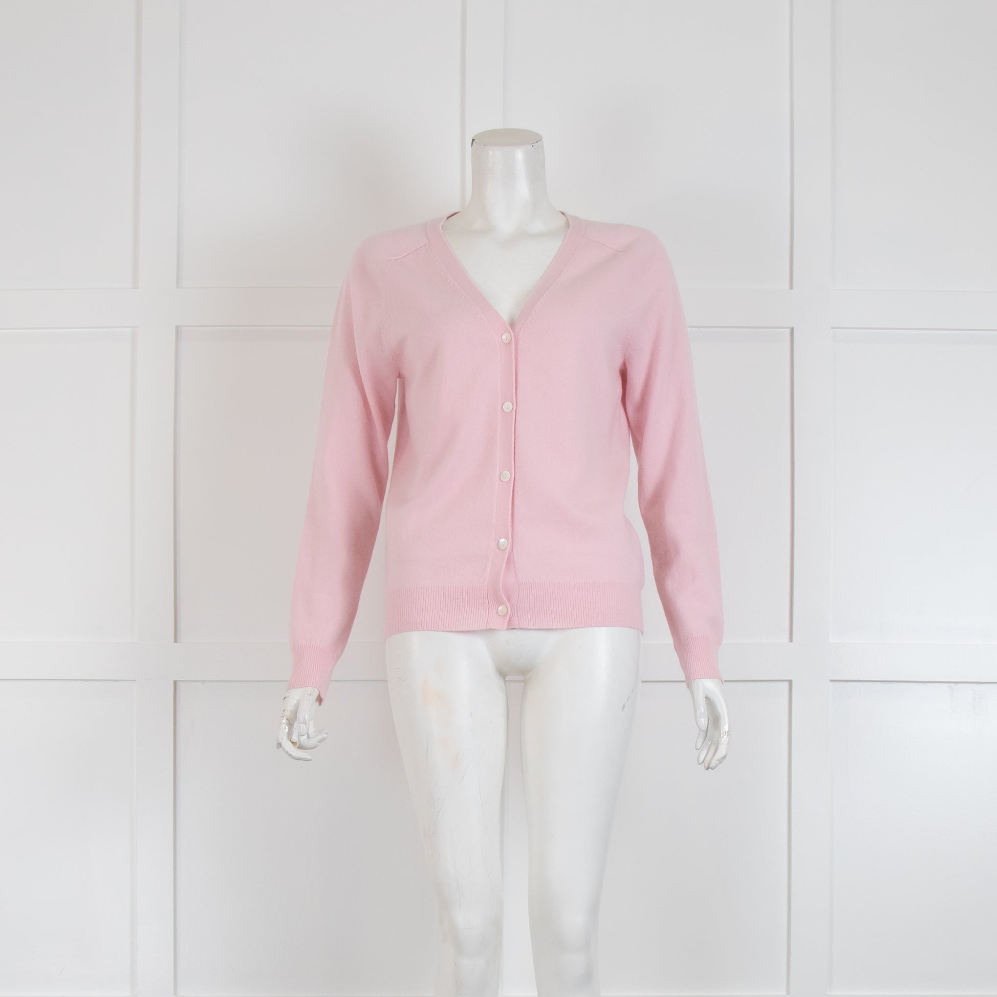 Light pink cashmere cardigan best sale