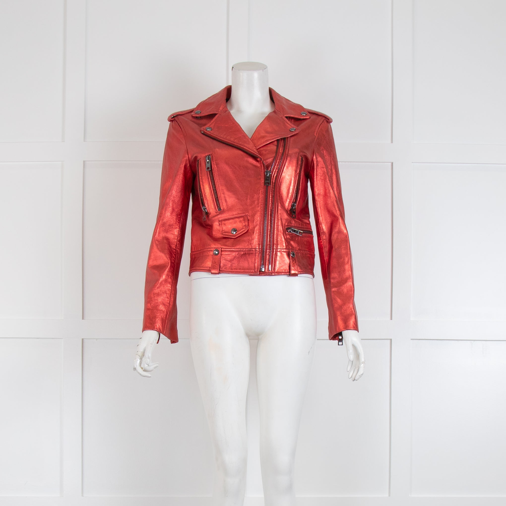 Metallic on sale red jacket