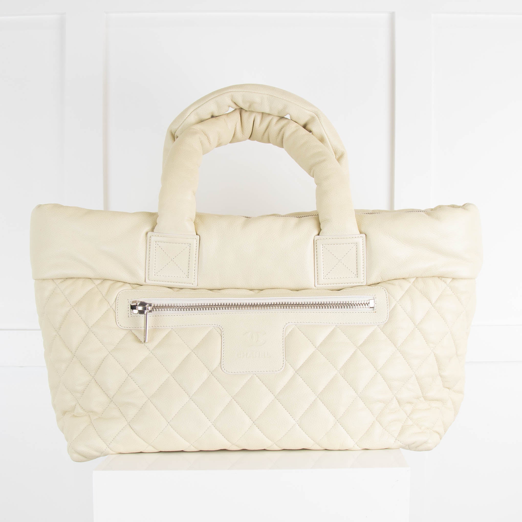 Chanel leather cheap tote bag