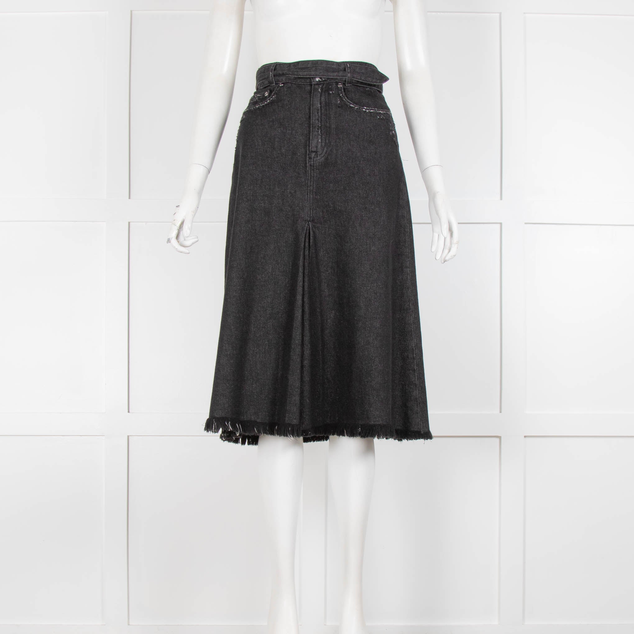 Zimmermann black shop denim skirt