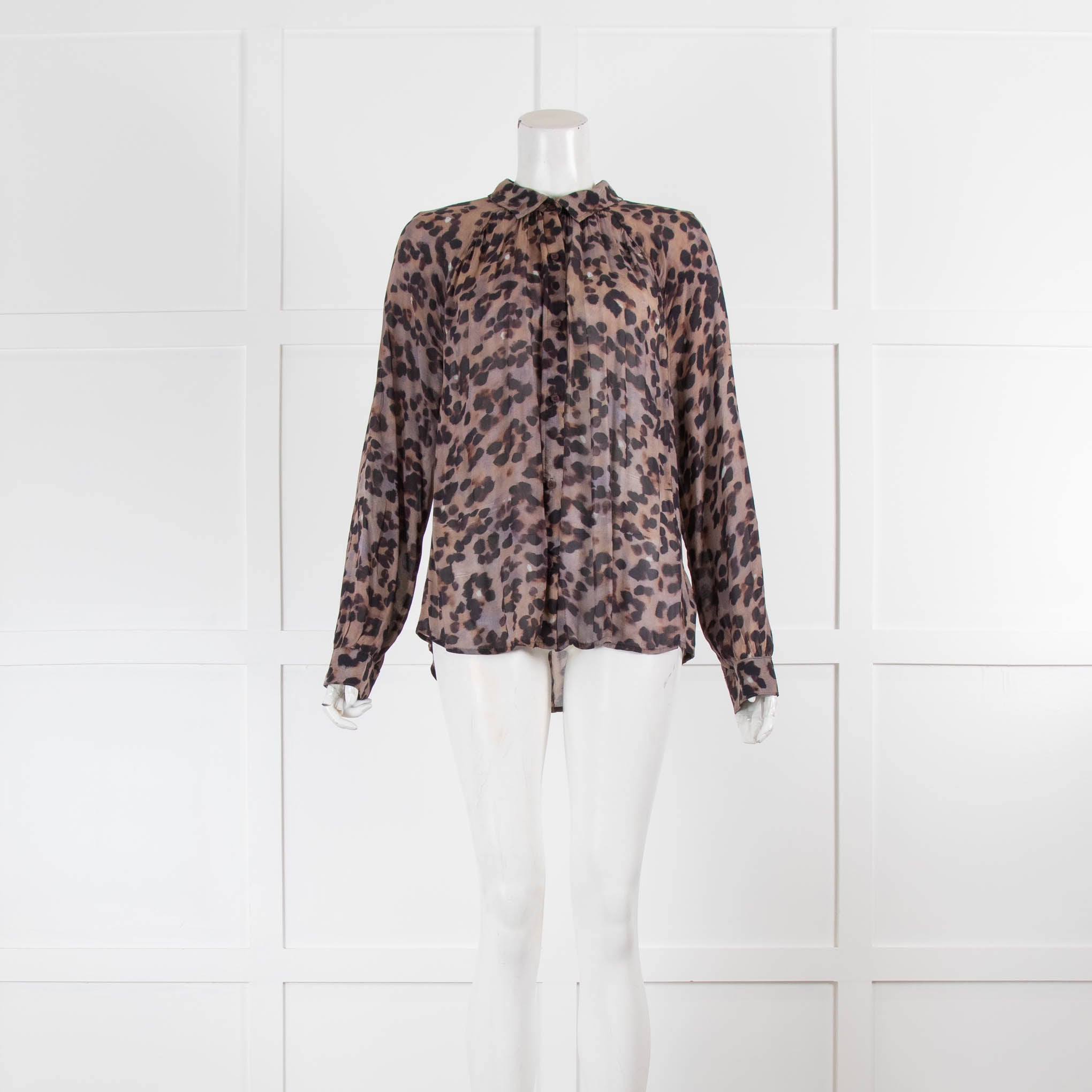 Bella Dahl Black Brown Animal Print Shirt