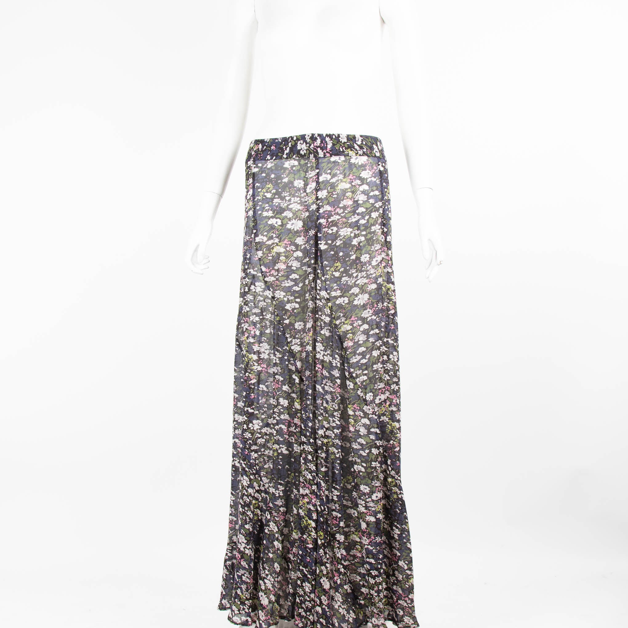 Ganni long outlet floral skirt