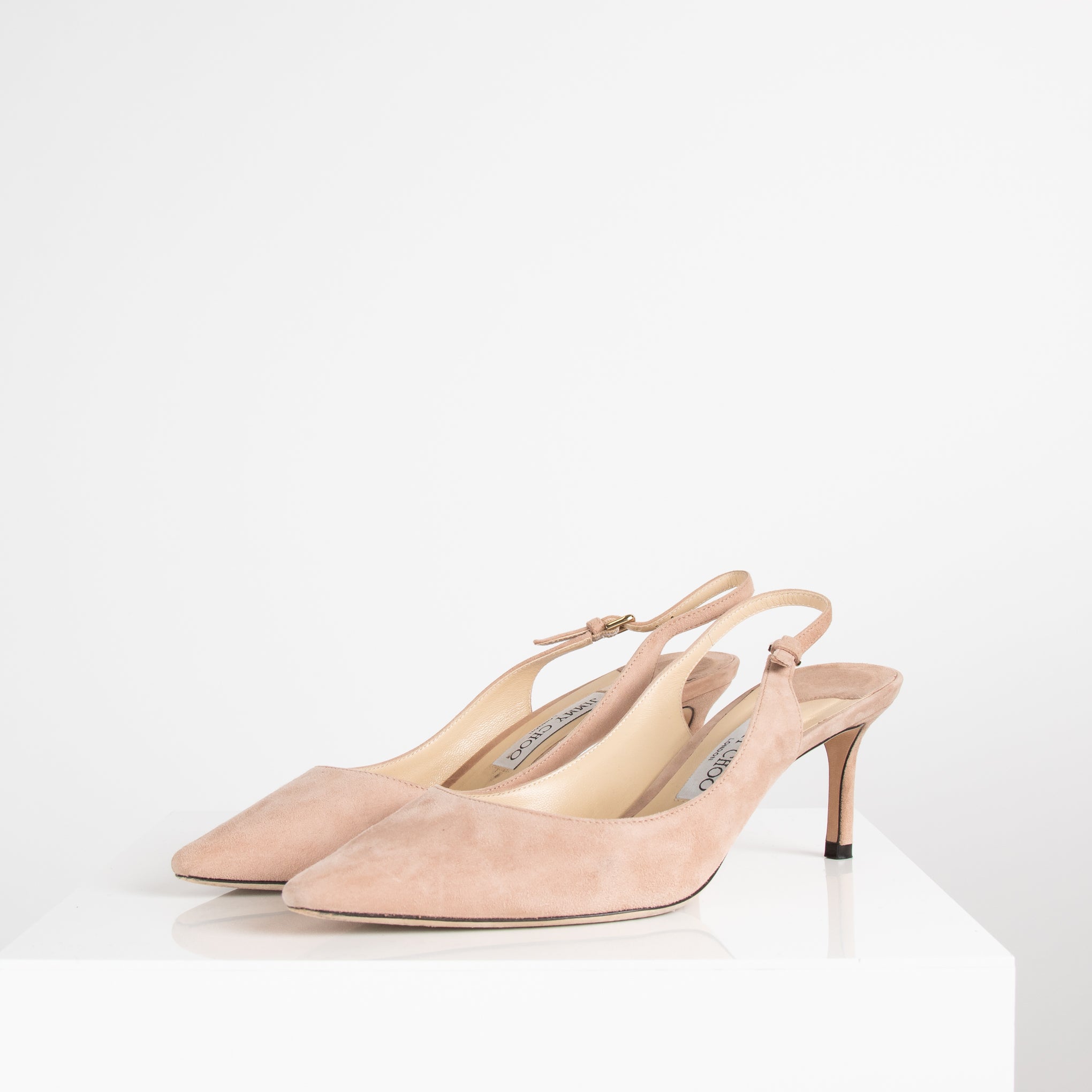 Jimmy Choo Blush Suede Kitten Heel Phoenix Style