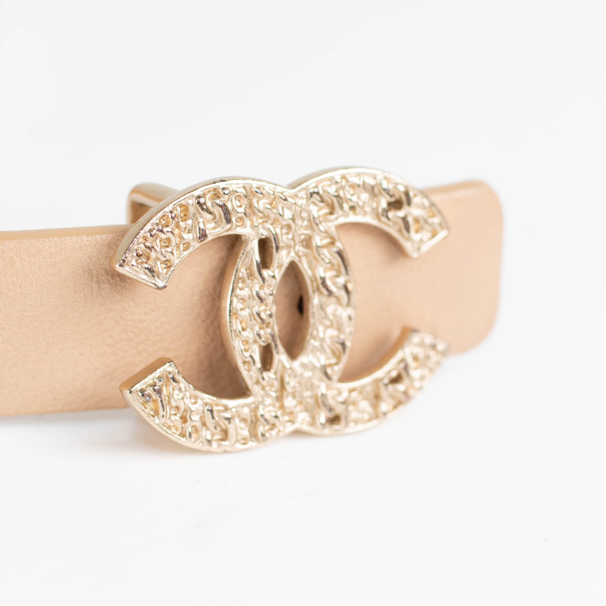 Chanel logo belt best sale