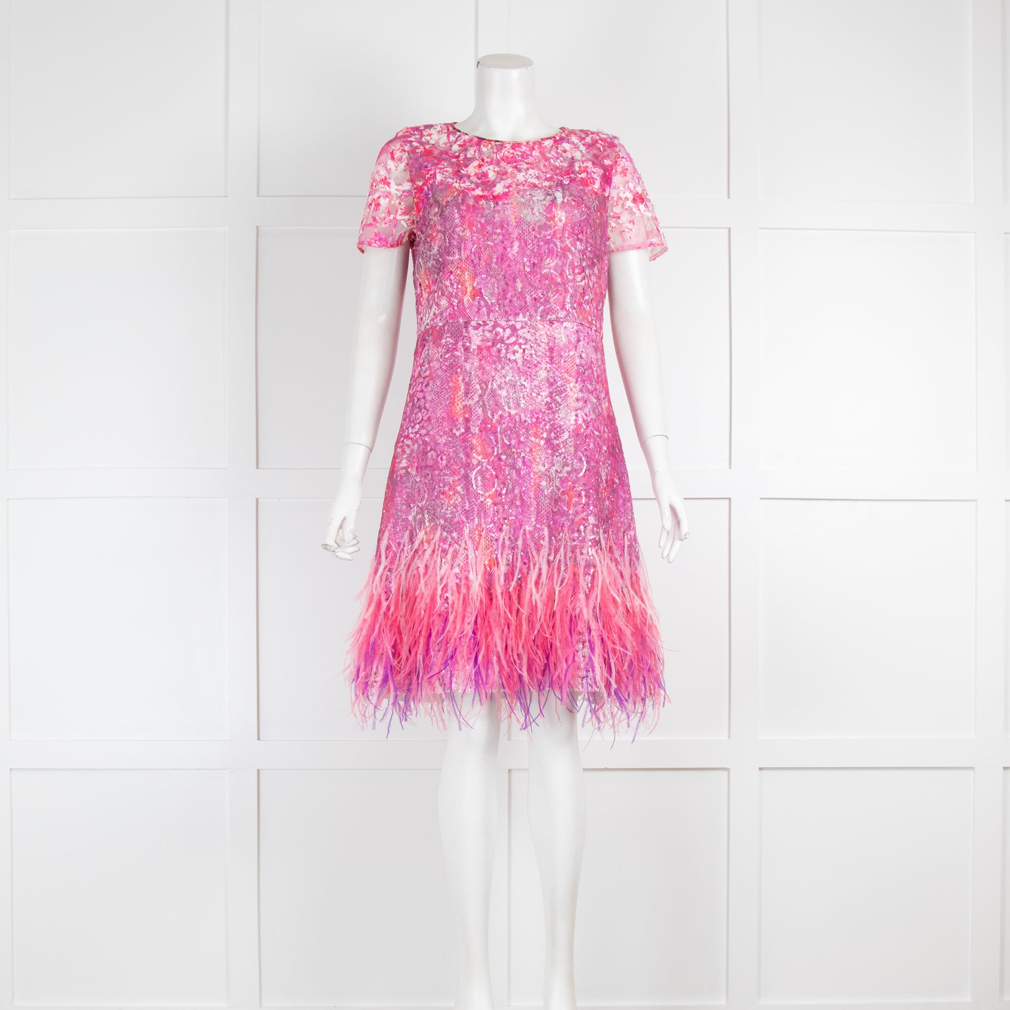 Tahari feather outlet dress