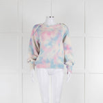 LoveShackFancy Pastel Pink Blue White Cotton Blend Sweater