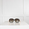 Salvatore Ferragamo Cream Arm Sunglasses