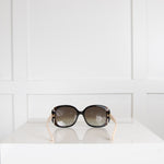 Salvatore Ferragamo Cream Arm Sunglasses