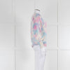 LoveShackFancy Pastel Pink Blue White Cotton Blend Sweater