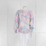 LoveShackFancy Pastel Pink Blue White Cotton Blend Sweater