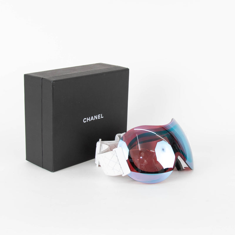 Chanel Shield Blue/ Pink Lens Ski Goggles