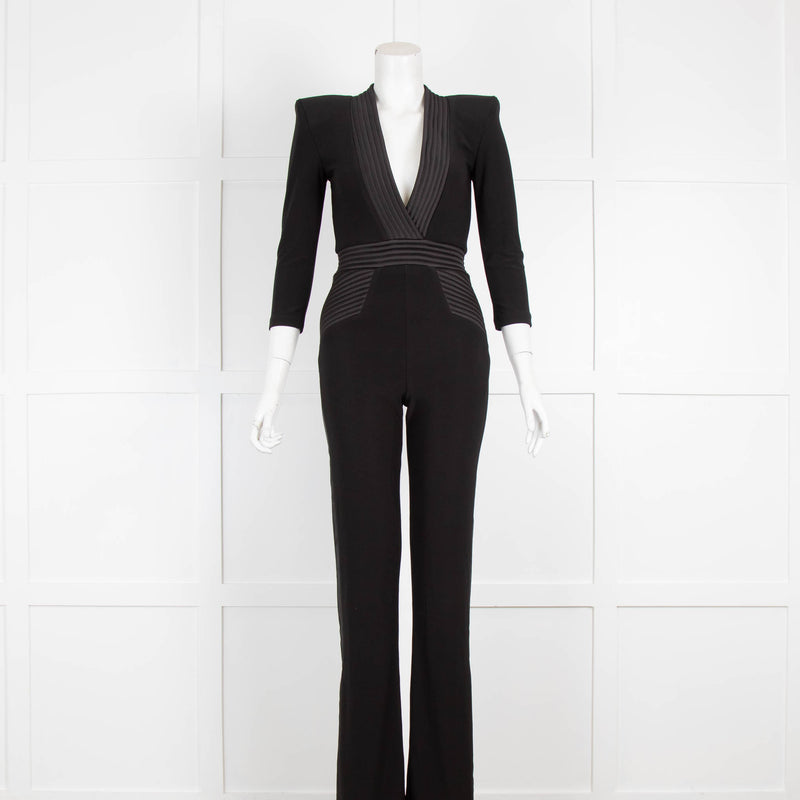 Zhivago Black Jersey Flared Jumpsuit