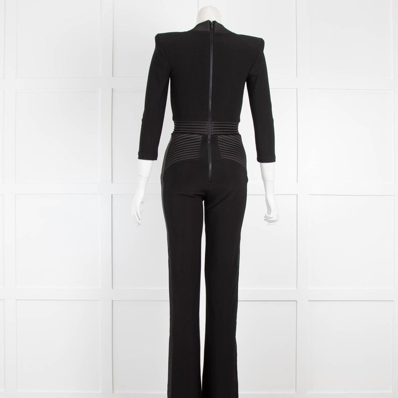 Zhivago Black Jersey Flared Jumpsuit