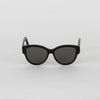 Saint Laurent Black Oval Gold Logo Arm Sunglasses