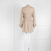 Burberry Beige Short Double Breasted Trench Coat