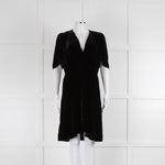 Isabel Marant Etoile Black Velvet Low Cut Mini Dress