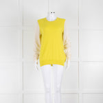 Equipment Yellow Cream Sleeve Cashmere Sweater