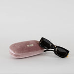 Miu Miu Black Gold Logo Sunglasses