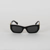 Miu Miu Black Gold Logo Sunglasses