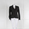 Brioni Black White Pinstripe Buttoned Blazer