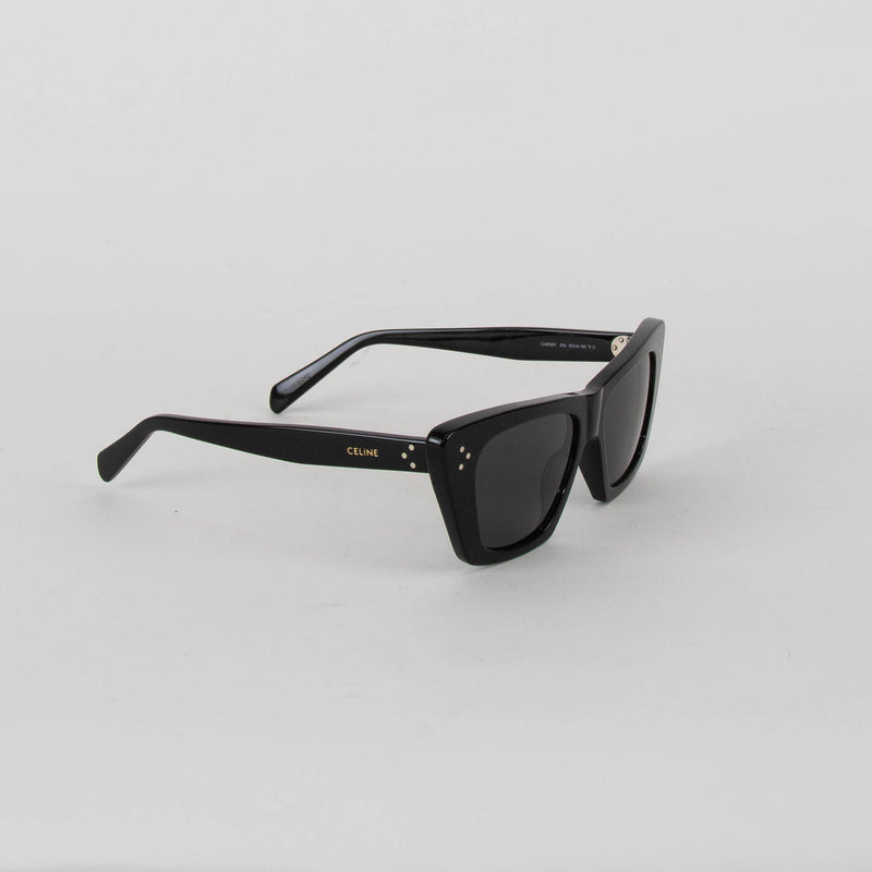 Celine Black Acetate Cat Eye Sunglasses