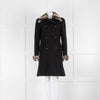 Luisa Spagnoli Black Faux Fur Trim Coat