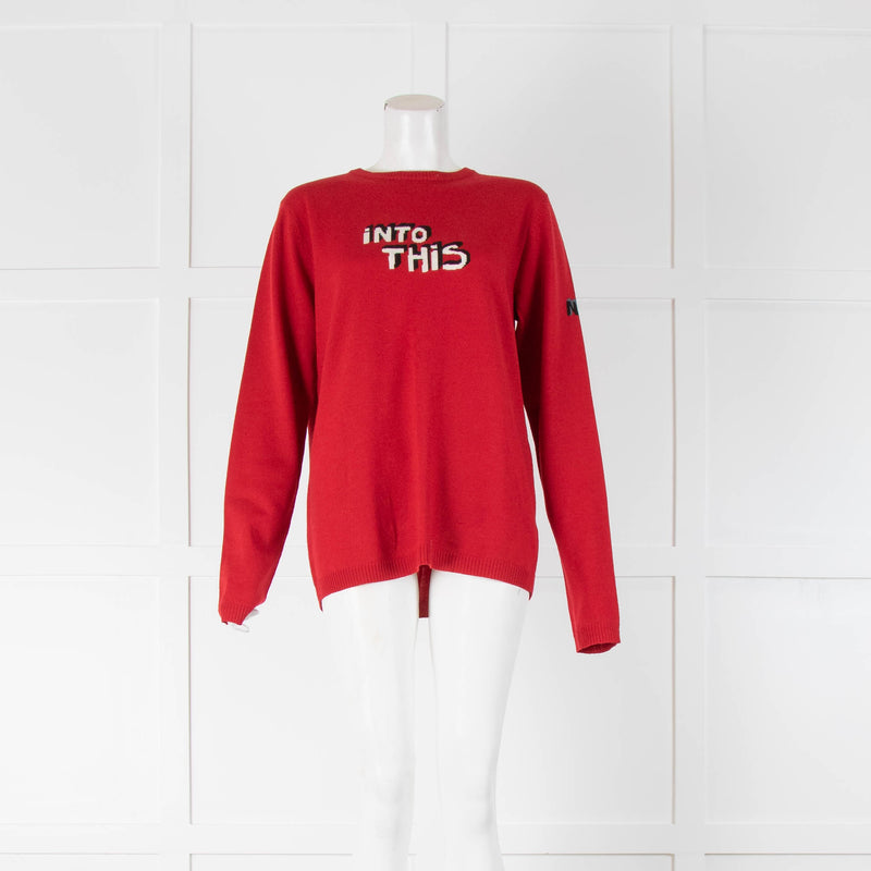 Bella Freud "Into This" Red Knit Jumper