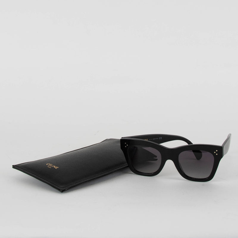 Celine Black Rounded Cat Eye Sunglasses