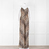 Ganni Animal Print Sleeveless Silk Maxi Dress