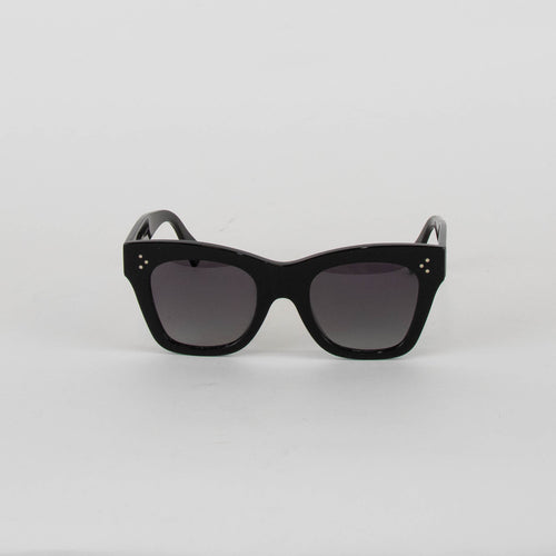 Celine Black Rounded Cat Eye Sunglasses