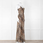 Ganni Animal Print Sleeveless Silk Maxi Dress