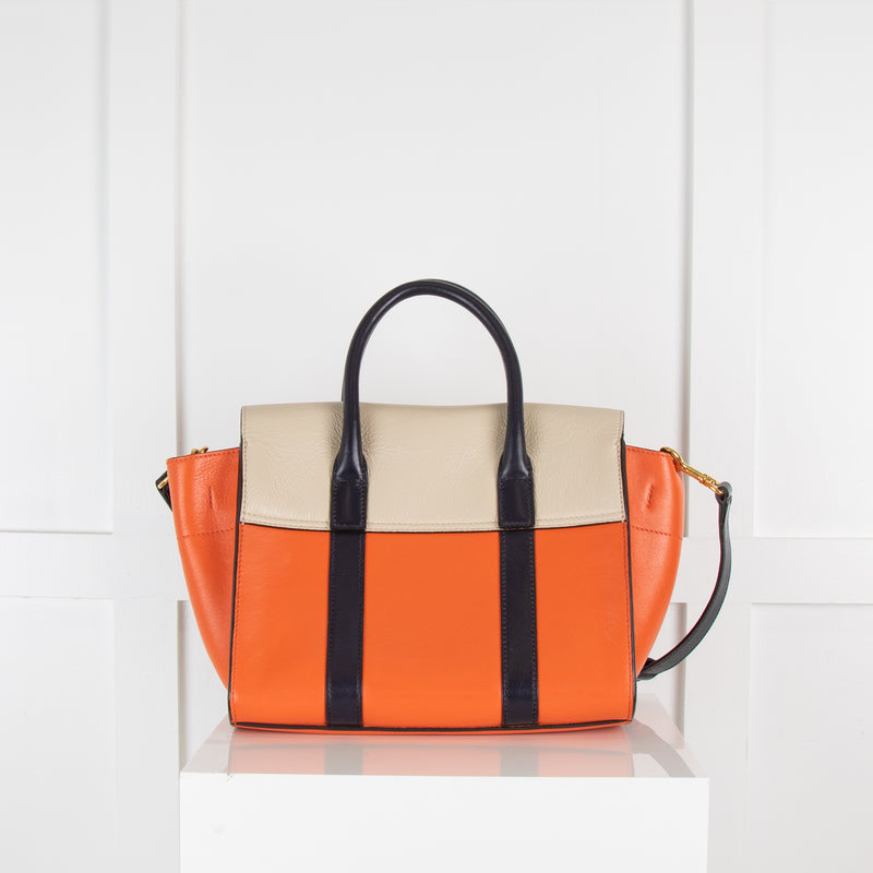 Mulberry Bayswater Orange 2 Way Small Bag With Strap