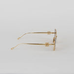 Loewe Gold Anagram Square Frame Sunglasses