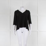 ba&sh Black V Neck Short Sleeve Top