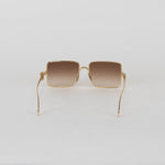 Loewe Gold Anagram Square Frame Sunglasses