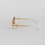 Loewe Gold Anagram Square Frame Sunglasses