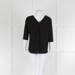 ba&sh Black V Neck Short Sleeve Top