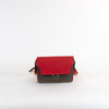 Marni Mini Tri-Colour Red Grey Taupe Trunk Bag