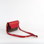 Marni Mini Tri-Colour Red Grey Taupe Trunk Bag