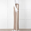 Divine Cashmere Beige Cream Wide Strip Knit Joggers