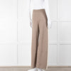 Divine Cashmere Beige Cream Wide Strip Knit Joggers