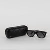 Chanel Black Metal Logo Arm Sunglasses