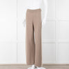 Divine Cashmere Beige Cream Wide Strip Knit Joggers