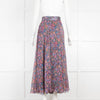 Zadig & Voltaire Black Pink Paisley Print Maxi Skirt