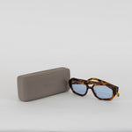 Vehla River Tortoishell Sunglasses Blue Lenses